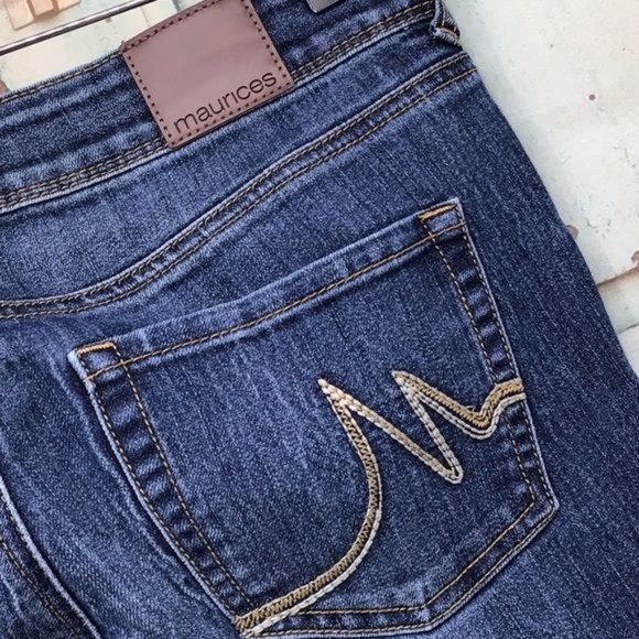 Maurice Womans 2 Short Bleu Jeans Whisking Low Rise Bootcut - Picture 6 of 7